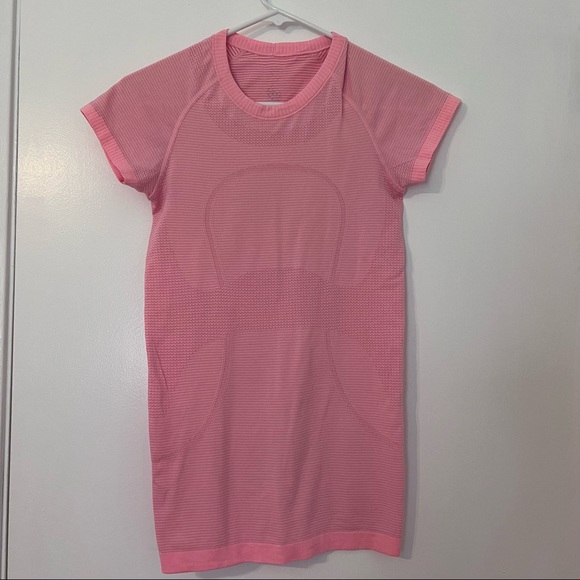 lululemon athletica Tops - Lululemon Run Swiftly Tech Tee T-Shirt Pink Short Sleeve Running Athletic 4